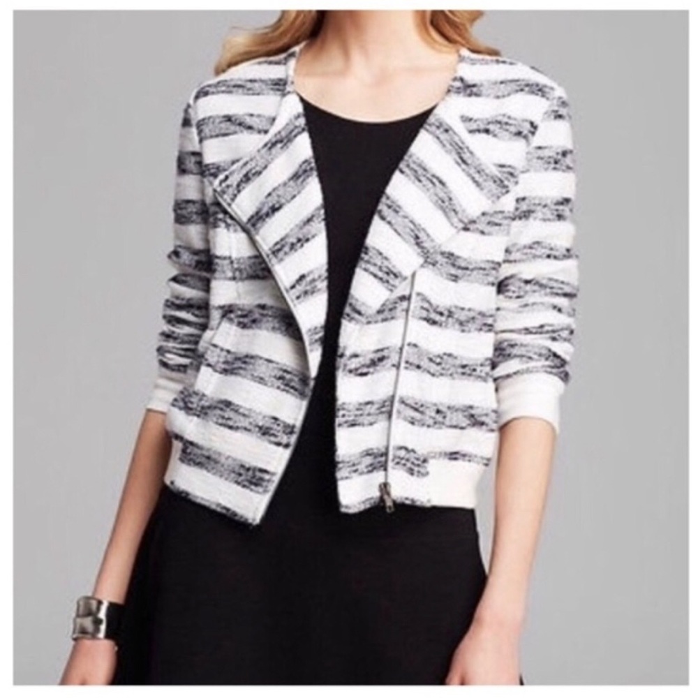 Sanctuary striped Moto Jacket